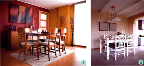 餐廳餐桌椅藝術(shù)品點綴空間實拍圖