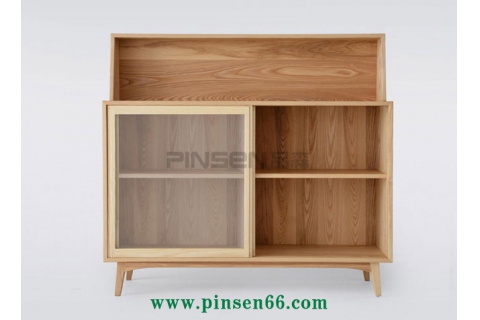 實木推窗式簡約型備餐柜
