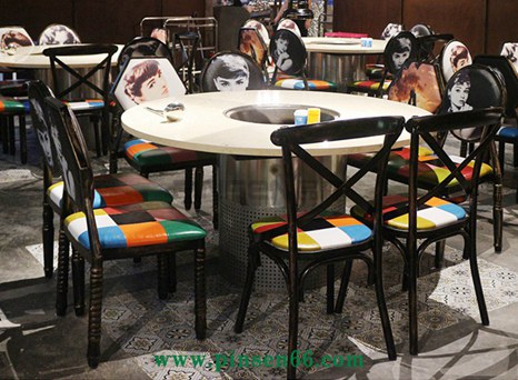 不銹鋼大理石無(wú)煙火鍋?zhàn)酪谓M合