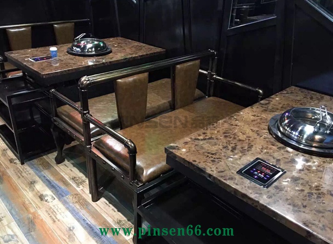 領(lǐng)海海鮮蒸汽火鍋桌椅卡座組合