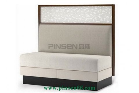 實木布藝軟包屏風(fēng)火鍋卡座沙發(fā)餐桌椅